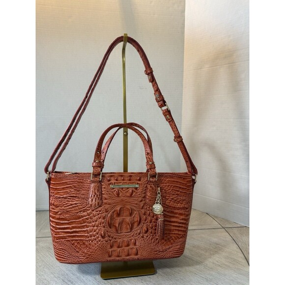 Brahmin Handbags - Brahmin Medium Asher Tote Leather Shoulder Bag‎ Pecan Melbourne Croc-Embossed